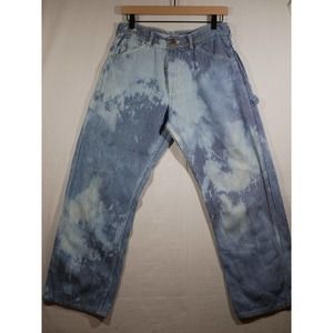 Vintage Round House Striped Jeans Mens 30x32 Straight Distressed USA